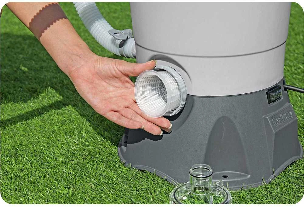 Bestway Baseino smėlio filtro siurblys, 3596 l/h srautas, 1100-16000 l baseinams, su 25 kg smėlio, 32mm žarnos jungtis