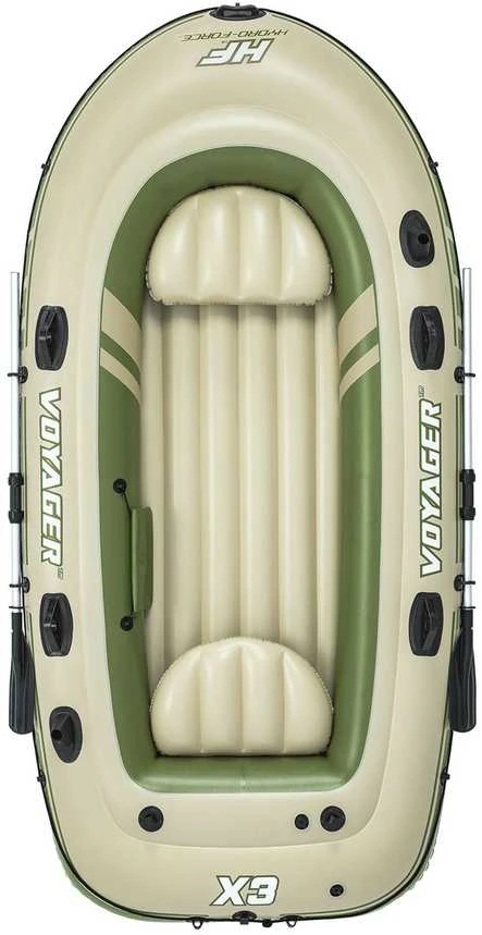 Bestway pripučiamas pontonas + irklai 294 x 137 cm Voyager X3 plaustų rinkinys 65164