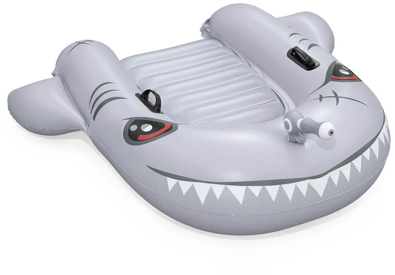 Pripučiamas plūduras Bestway SHARKVENTURE. pilkas. 1,60 x 1,15 cm