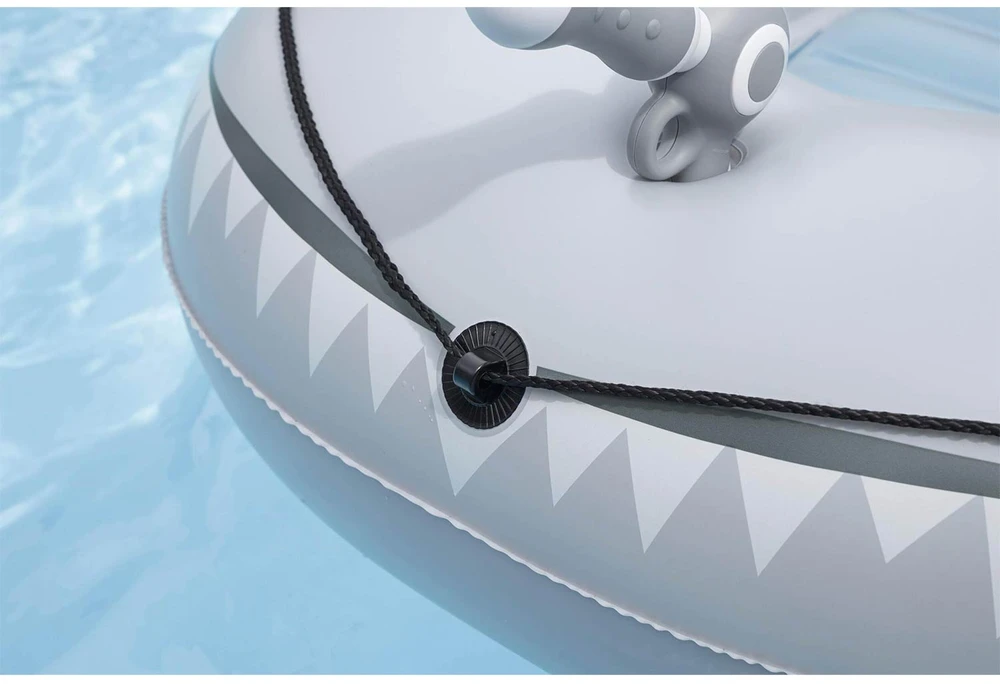 Pripučiamas plūduras Bestway SHARKVENTURE. pilkas. 1,60 x 1,15 cm