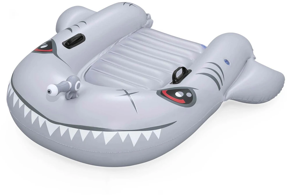 Pripučiamas plūduras Bestway SHARKVENTURE. pilkas. 1,60 x 1,15 cm