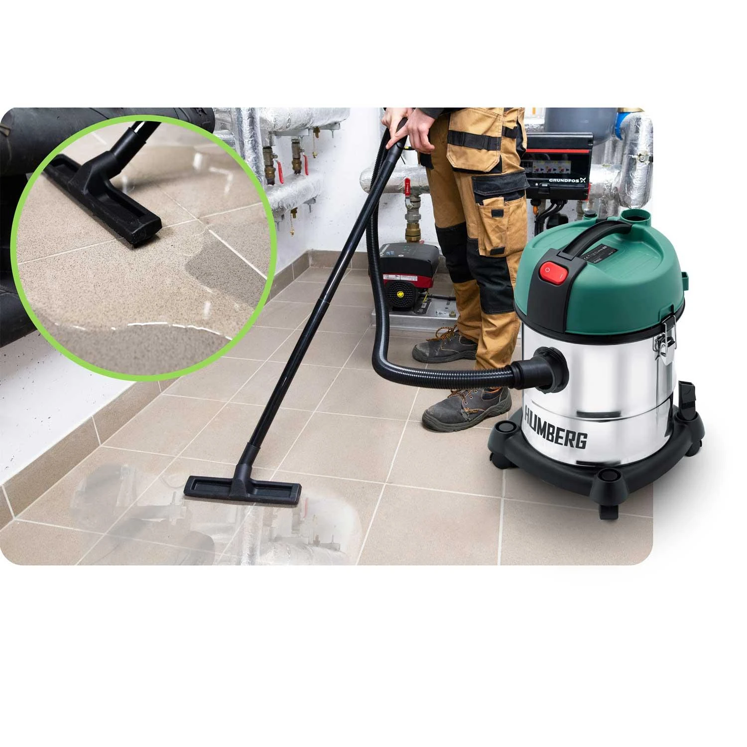 Humberg Pramoninis dulkių siurblys HM-400, 20 l, 1200 W