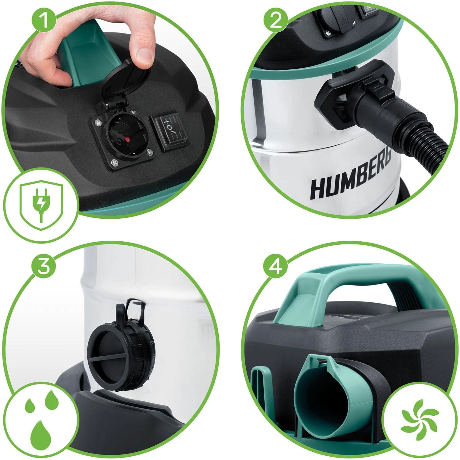 Humberg Pramoninis dulkių siurblys 30L 1600W HM-402