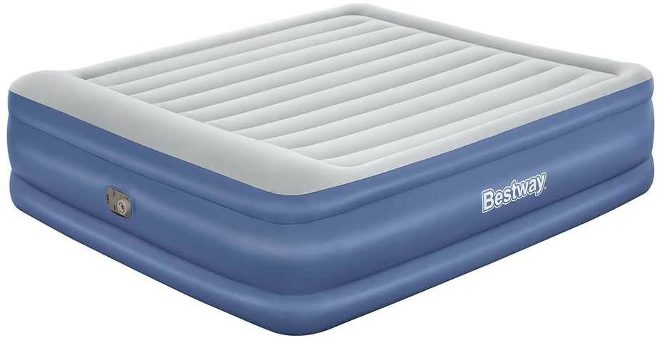 Pripučiamas čiužinys 203 x 193 x 56 cm su įmontuotu elektriniu siurbliu Bestway 67692