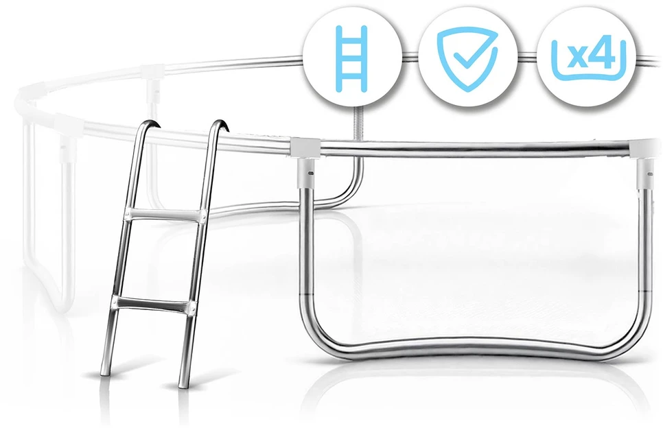 Profiliuotas sodo batutas 12 pėdų / 374 cm su vidiniu Neo-Sport tinkleliu