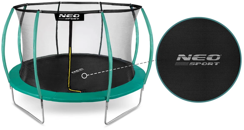 Profiliuotas sodo batutas 12 pėdų / 374 cm su vidiniu Neo-Sport tinkleliu