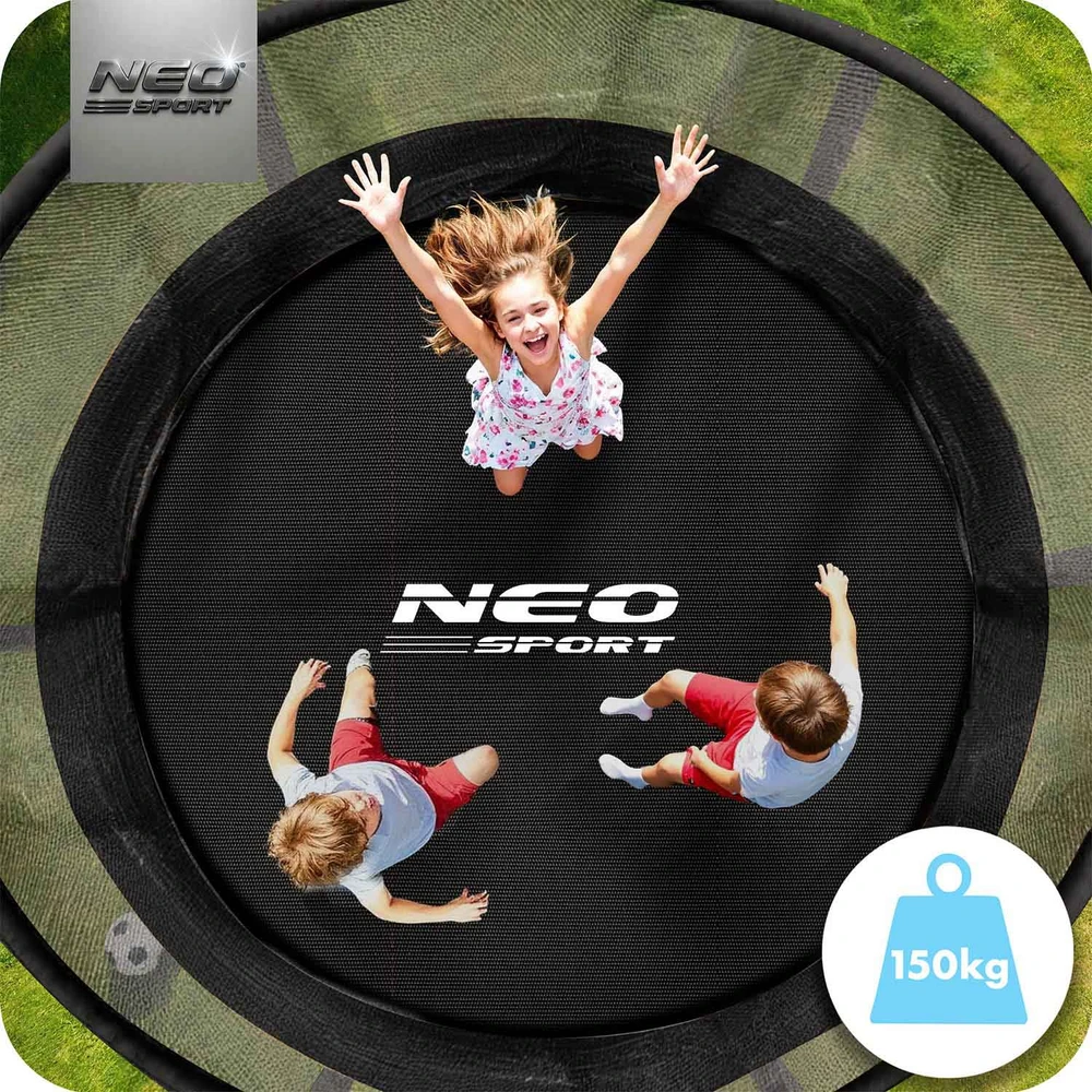 Profiliuotas sodo batutas 12 pėdų / 374 cm su vidiniu Neo-Sport tinkleliu