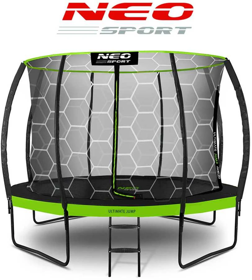 Profiliuotas sodo batutas 12 pėdų / 374 cm su vidiniu Neo-Sport tinkleliu