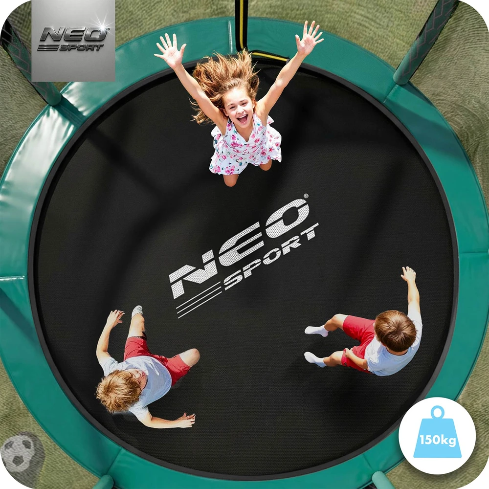 Profiliuotas sodo batutas 12 pėdų / 374 cm su vidiniu Neo-Sport tinkleliu
