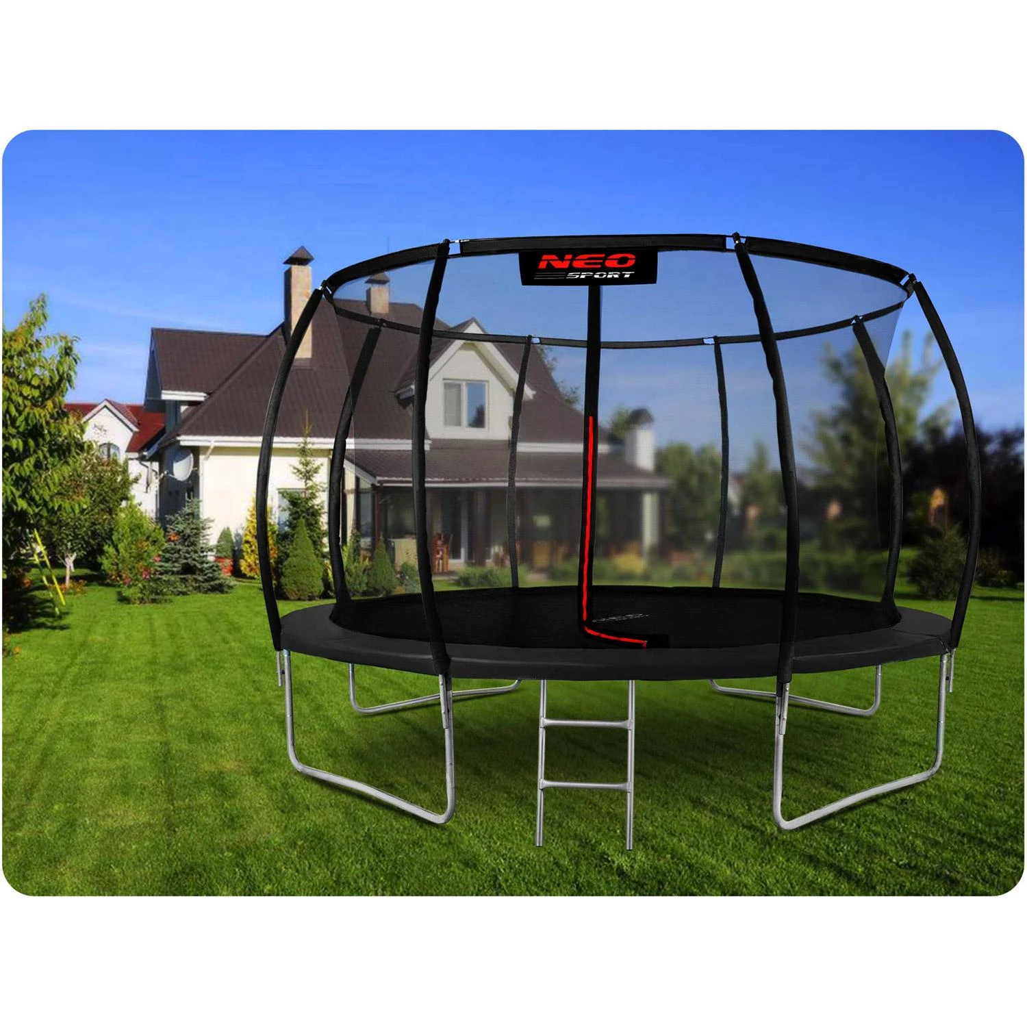 Profiliuotas sodo batutas 12 pėdų / 374 cm su vidiniu Neo-Sport tinkleliu