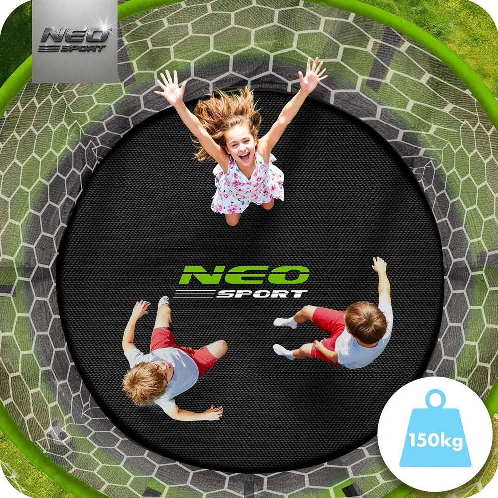 Profiliuotas sodo batutas 14 pėdų / 435 cm su vidiniu Neo-Sport tinkleliu