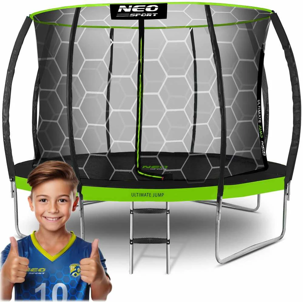 Profiliuotas sodo batutas 14 pėdų / 435 cm su vidiniu Neo-Sport tinkleliu