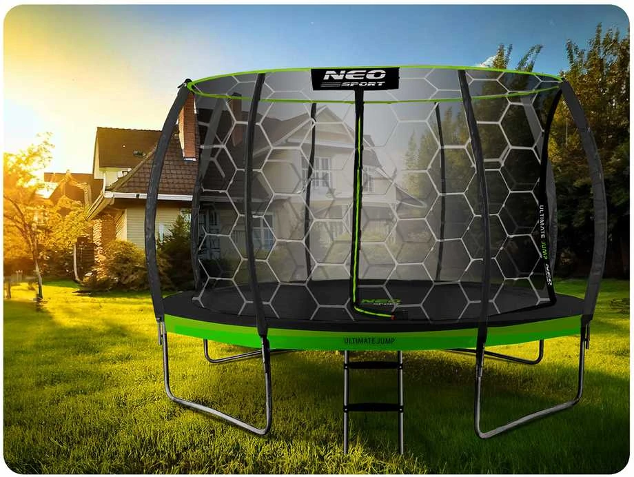 Profiliuotas sodo batutas 14 pėdų / 435 cm su vidiniu Neo-Sport tinkleliu