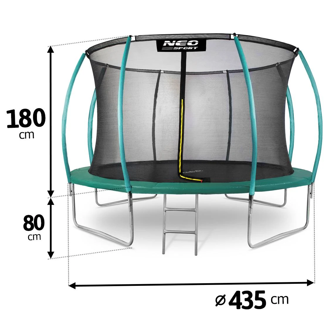 Profiliuotas sodo batutas 14 pėdų / 435 cm su vidiniu Neo-Sport tinkleliu