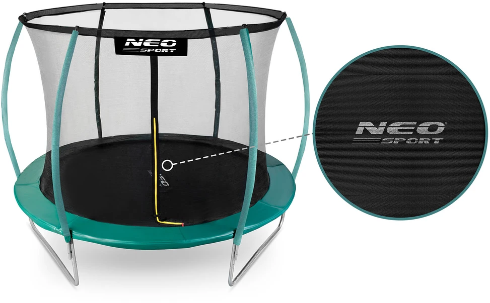 Profiliuotas sodo batutas 8 pėdų / 252 cm su vidiniu Neo-Sport tinkleliu