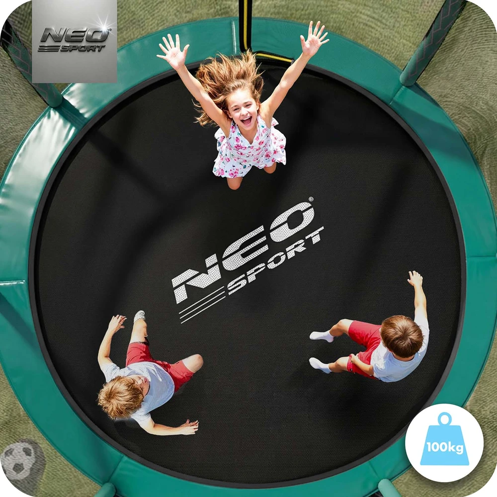 Profiliuotas sodo batutas 8 pėdų / 252 cm su vidiniu Neo-Sport tinkleliu