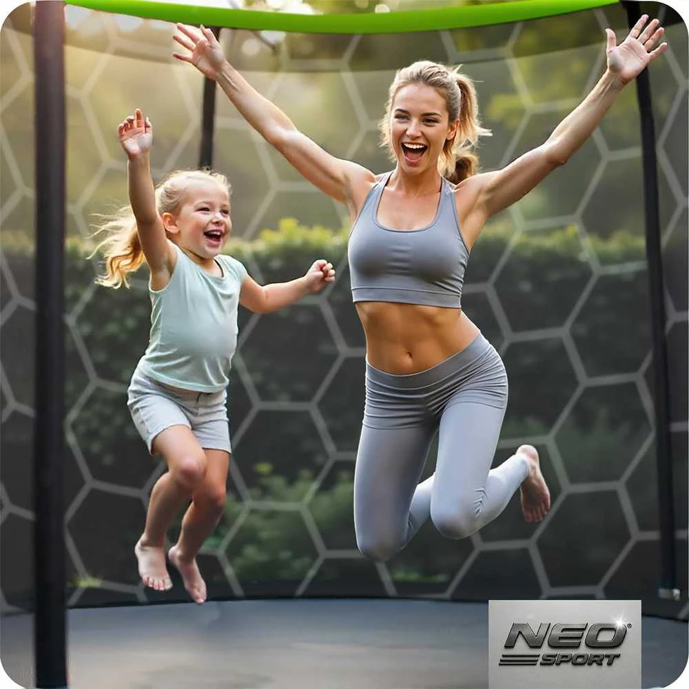 Profiliuotas sodo batutas 8 pėdų / 252 cm su vidiniu Neo-Sport tinkleliu