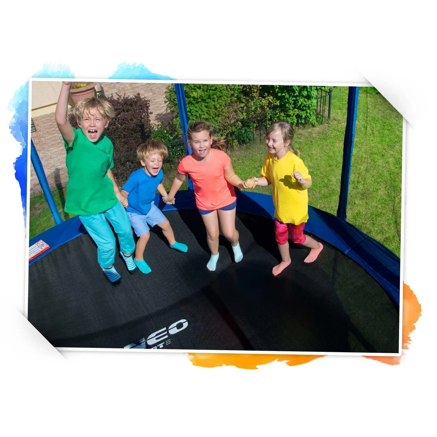 Profiliuotas sodo batutas 8 pėdų / 252 cm su vidiniu Neo-Sport tinkleliu