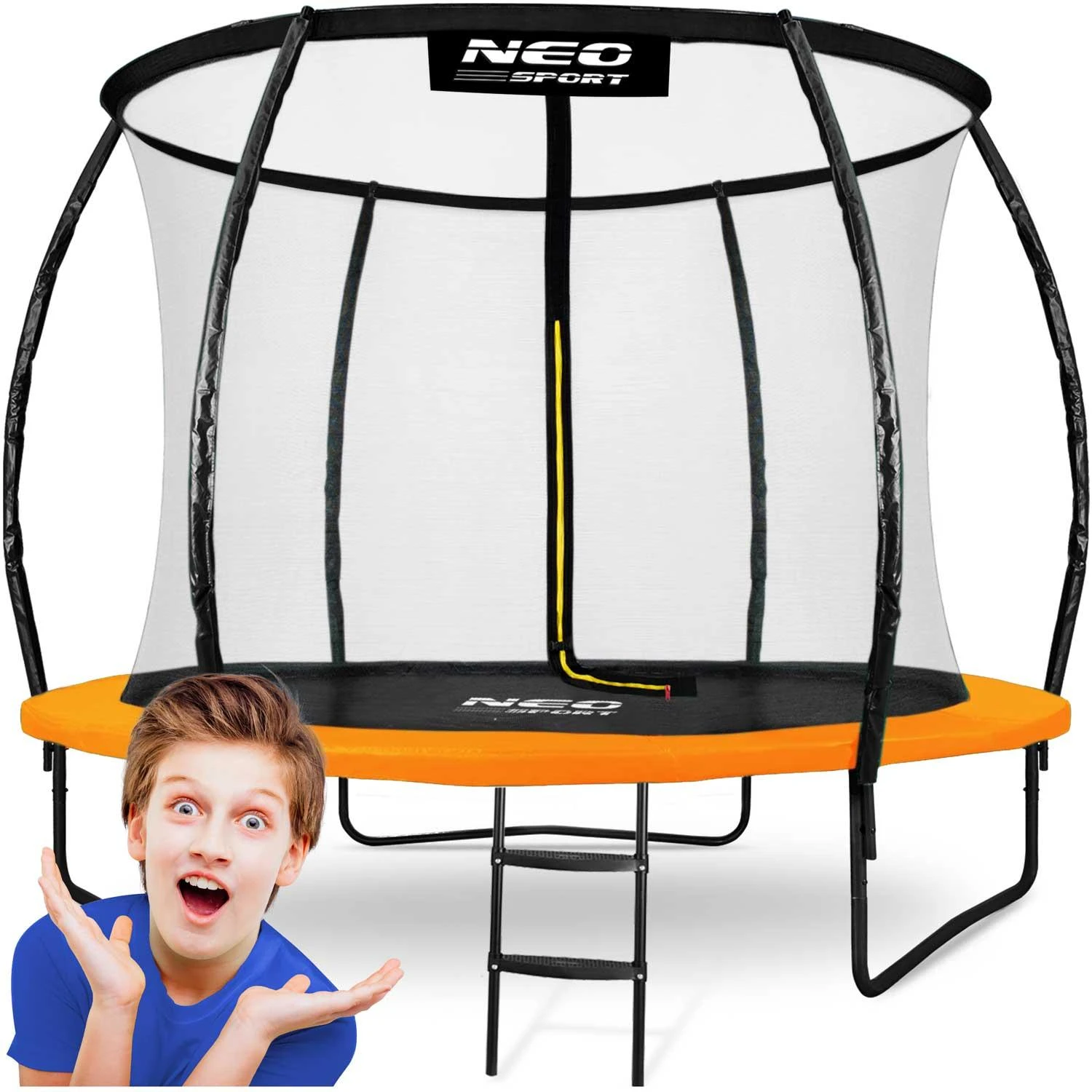Profiliuotas sodo batutas 8 pėdų / 252 cm su vidiniu Neo-Sport tinkleliu