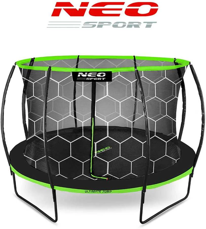Profiliuotas sodo batutas 8 pėdų / 252 cm su vidiniu Neo-Sport tinkleliu