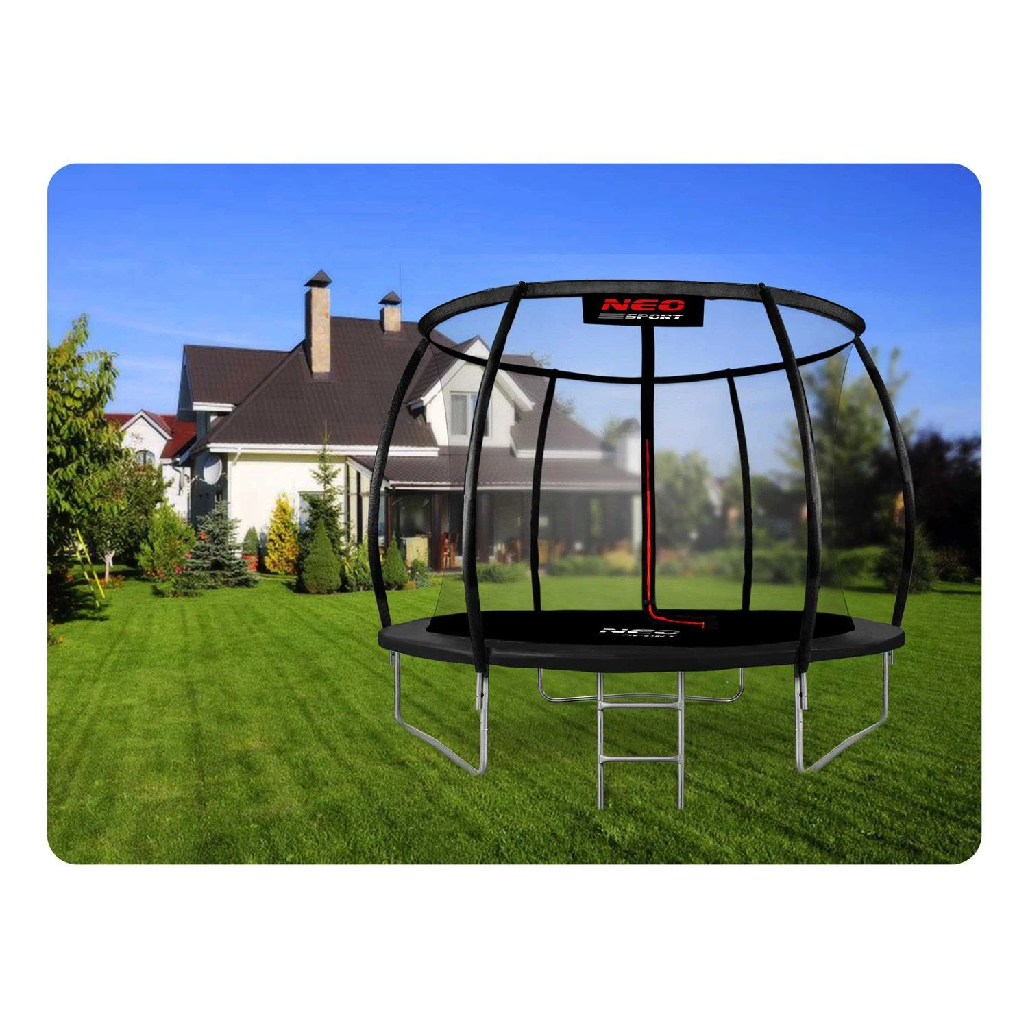 Profiliuotas sodo batutas 8 pėdų / 252 cm su vidiniu Neo-Sport tinkleliu