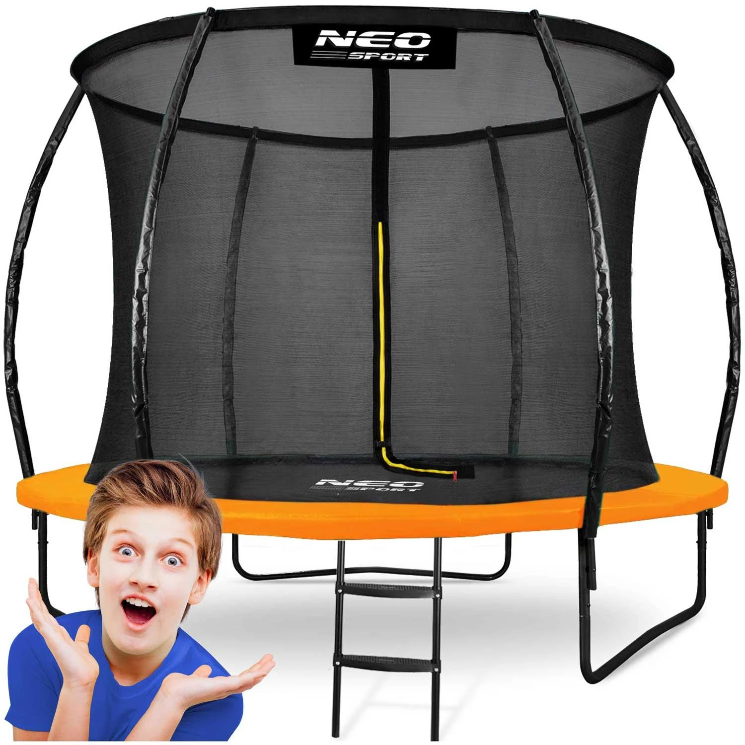 Profiliuotas sodo batutas 8 pėdų / 252 cm su vidiniu Neo-Sport tinkleliu