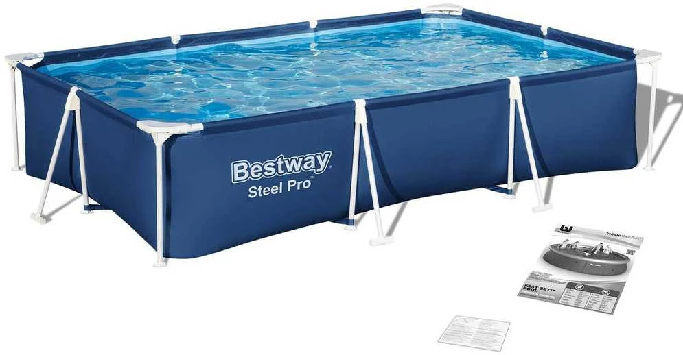 Bestway Stačiakampis karkasinis baseinas 300 x 201 x 66 cm