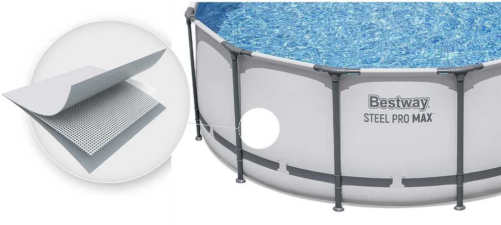 Rėminis baseinas 13 FT 396 x 122 cm plieno Pro Max BESTWAY