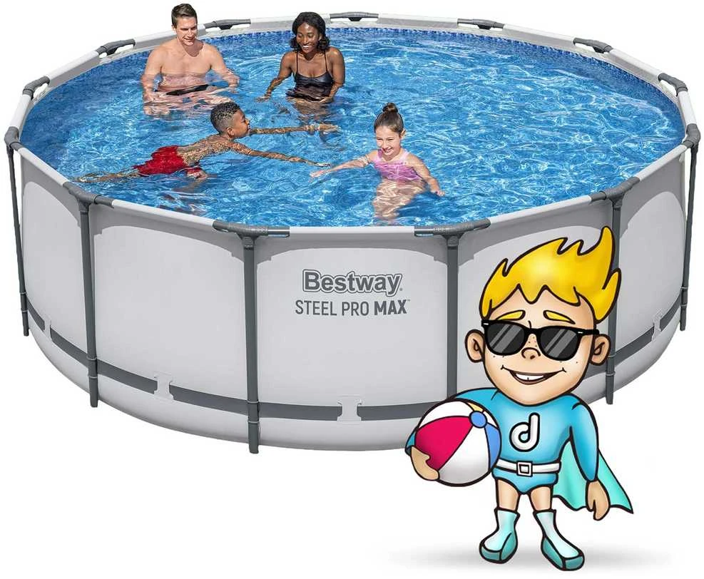 Rėminis baseinas 13 FT 396 x 122 cm plieno Pro Max BESTWAY