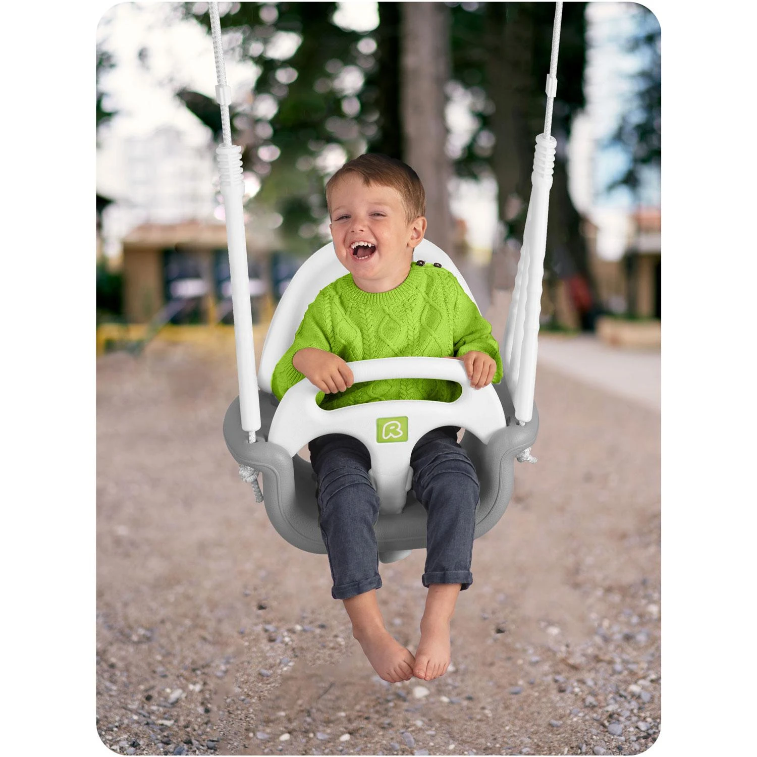 Ricokids 3in1 pilkai balta sūpynė kibirėlis
