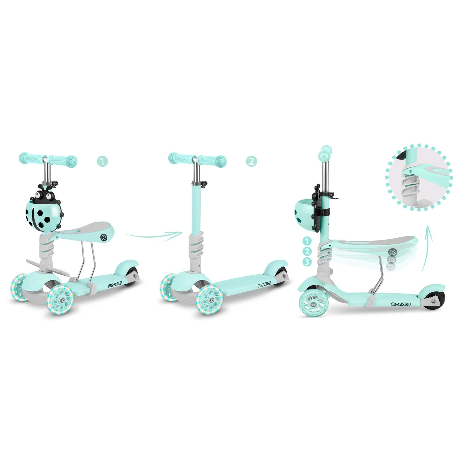 Triratis paspirtukas Ricokids Buggy