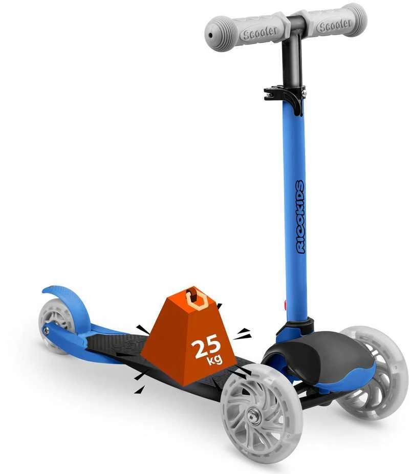 Ricokids Loco triratis paspirtukas - mėlynas