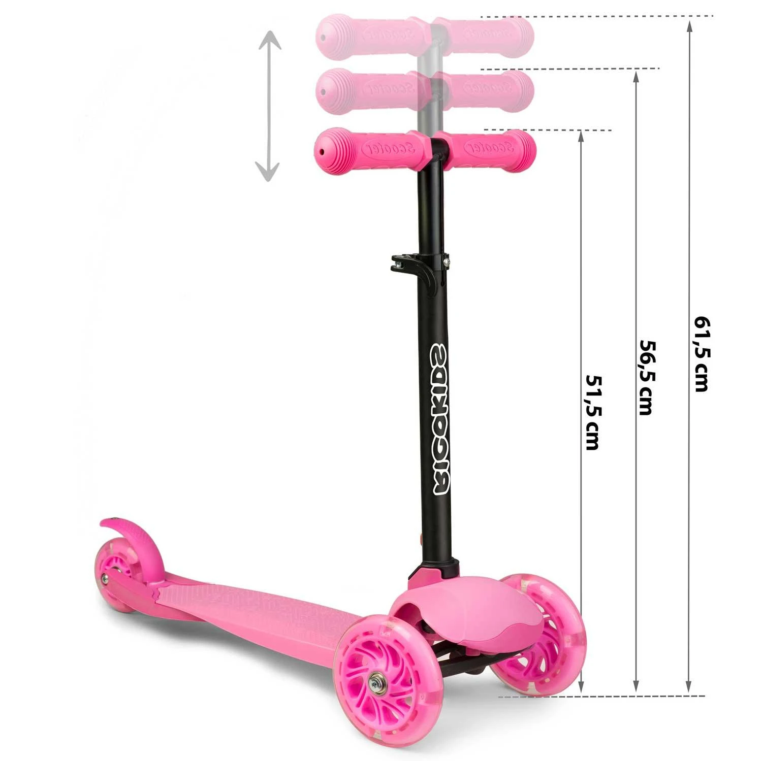 Ricokids Loco triratis paspirtukas - rožinis
