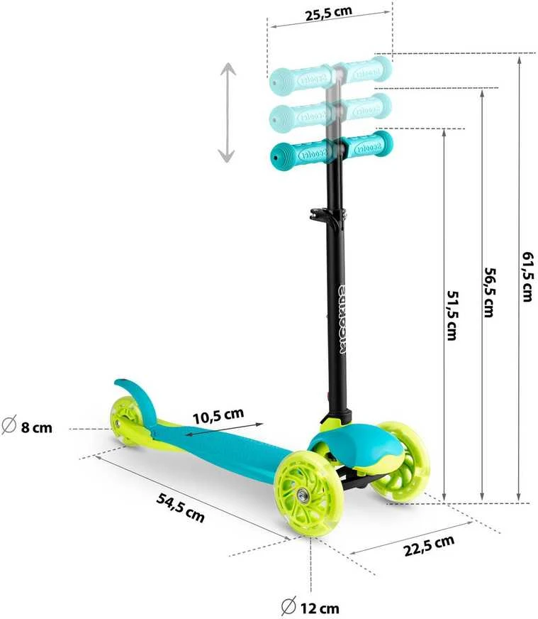 Ricokids Loco triratis paspirtukas - turkis