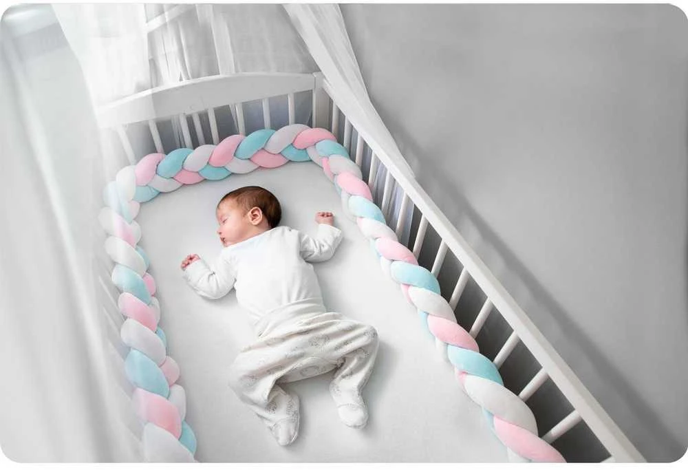 Ricokids pinta lovytės apsauga 3m - mėlynos ir rožinės spalvos