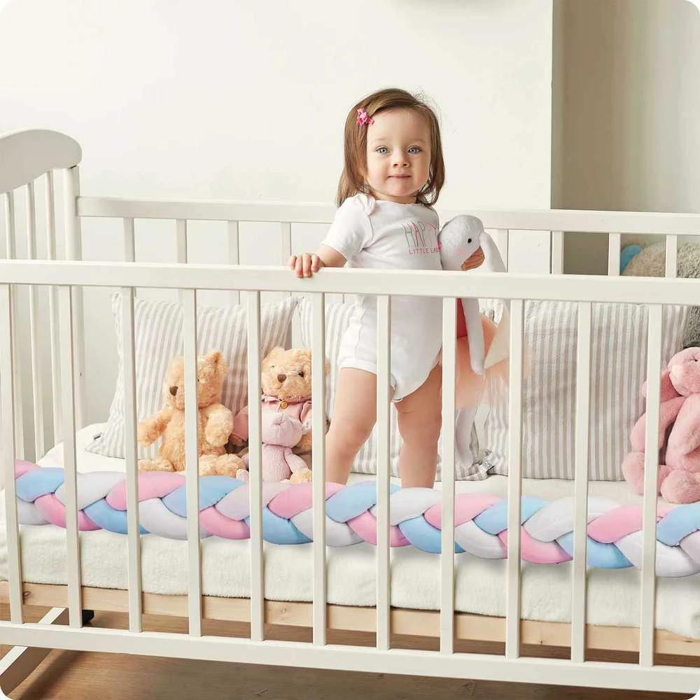 Ricokids pinta lovytės apsauga 3m - mėlynos ir rožinės spalvos