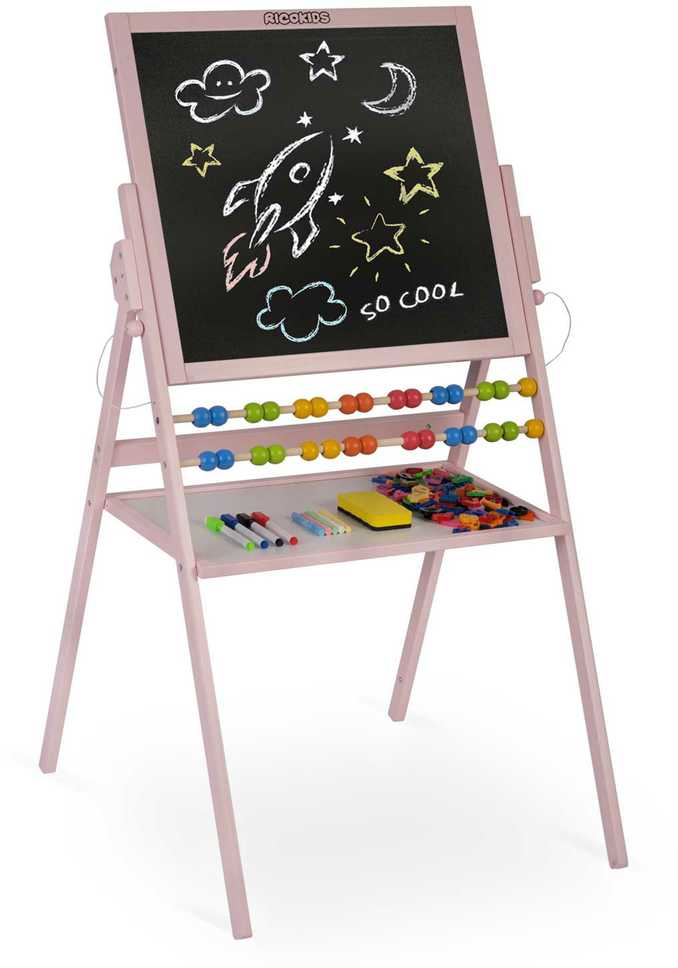 Ricokids magnetinė kreidinė lenta, besisukanti - rožinė