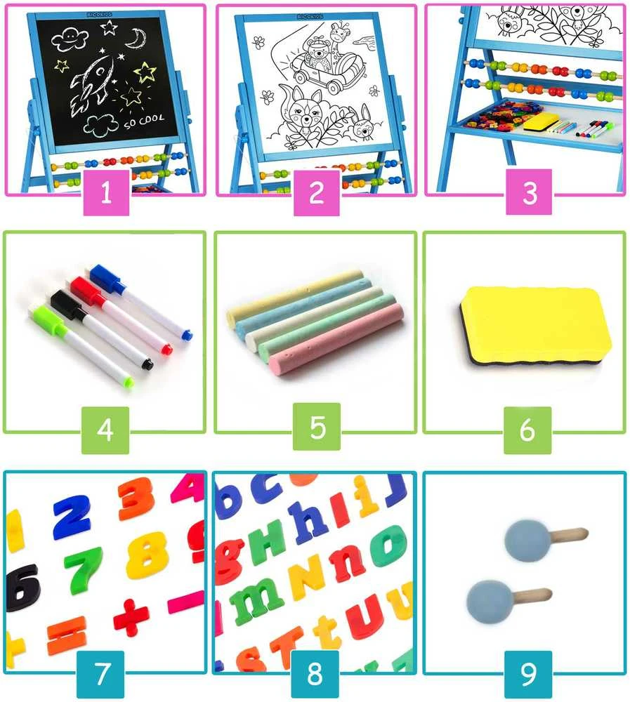 Ricokids magnetinė lenta Rotary – mėlyna
