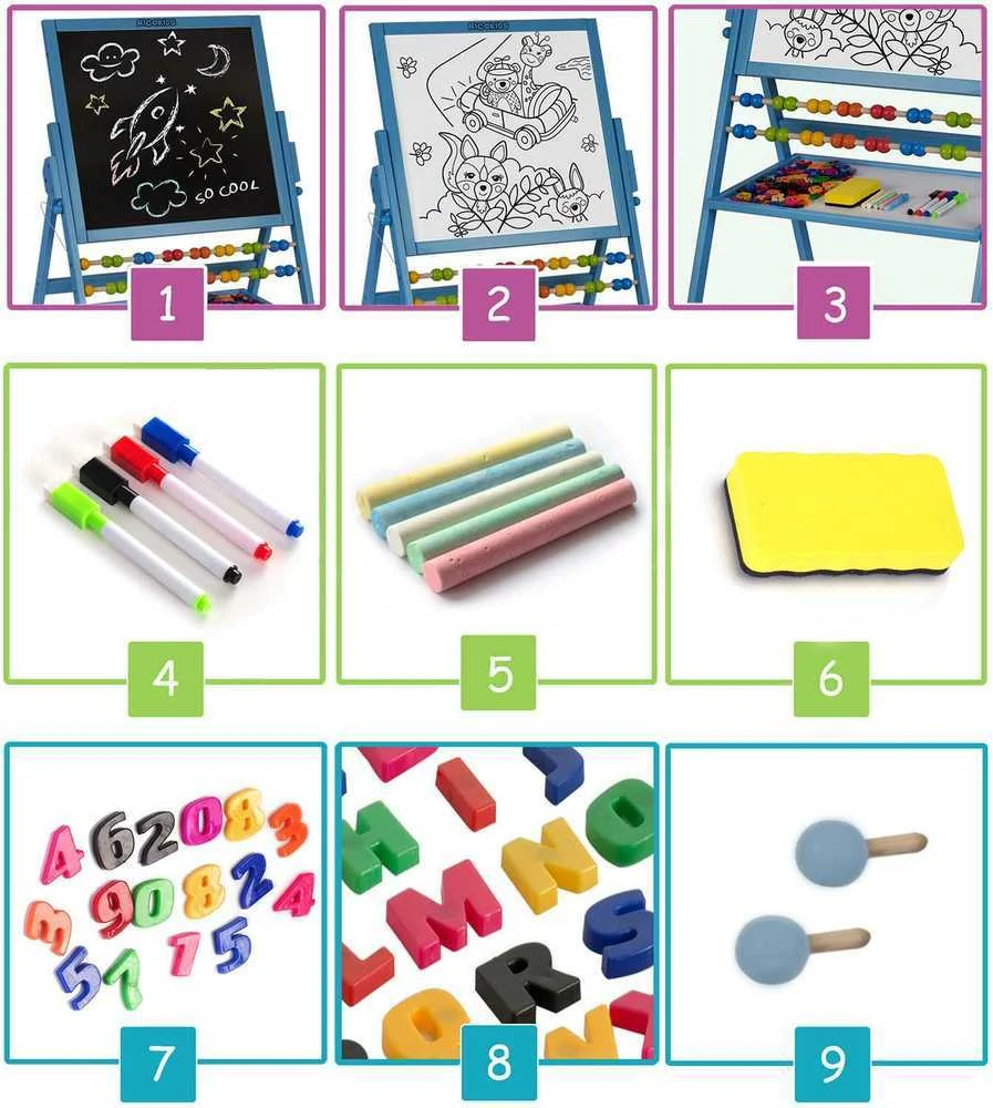 Ricokids magnetinė lenta Rotary – mėlyna