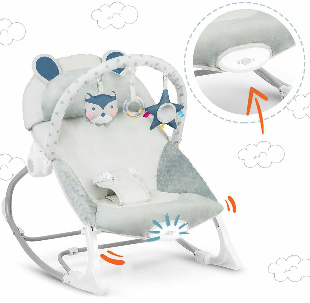 Ricokids šokinėjimo lovelė su vibracija - viržių spalvos