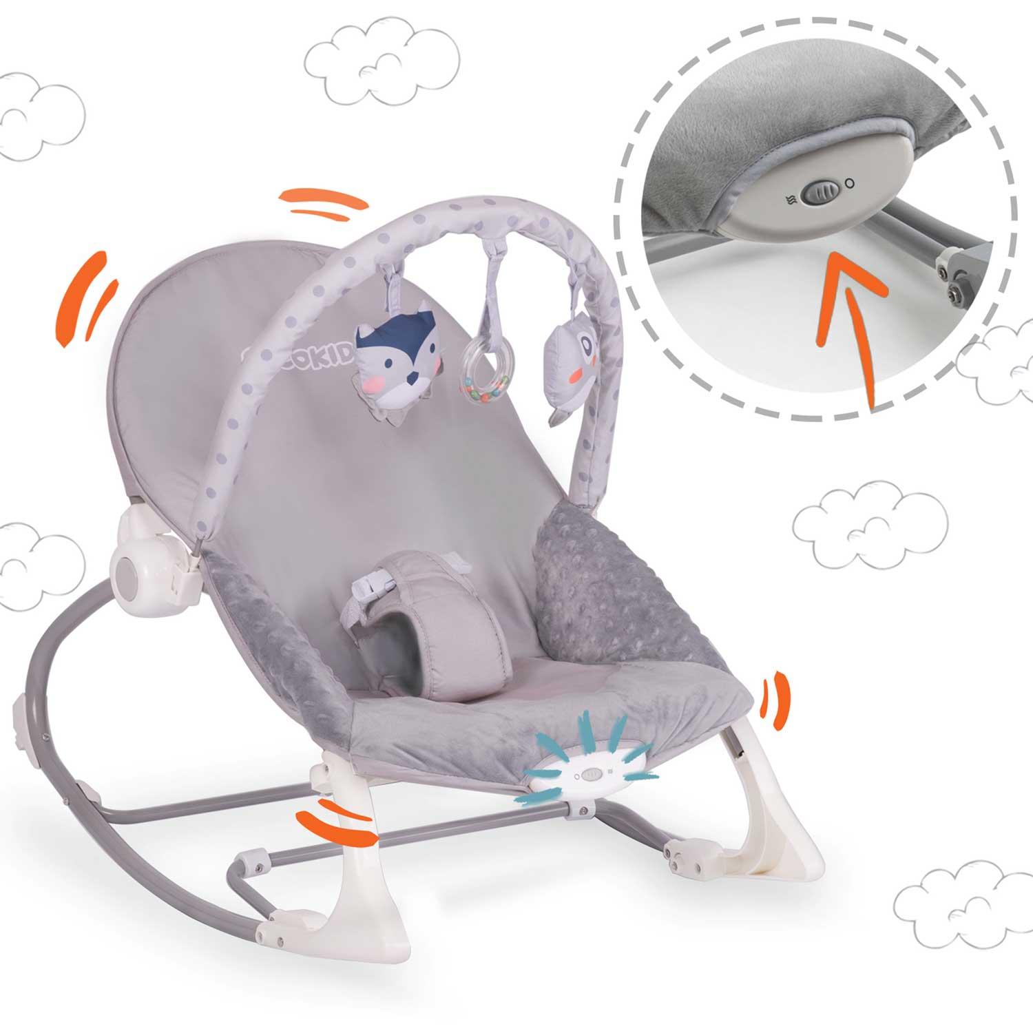 Ricokids šokinėjimo lovelė su vibracija - viržių spalvos