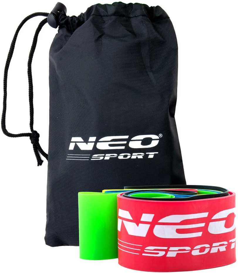 Atsparumo juostų rinkinys pratimams NS-959 Neo-Sport 5 vnt