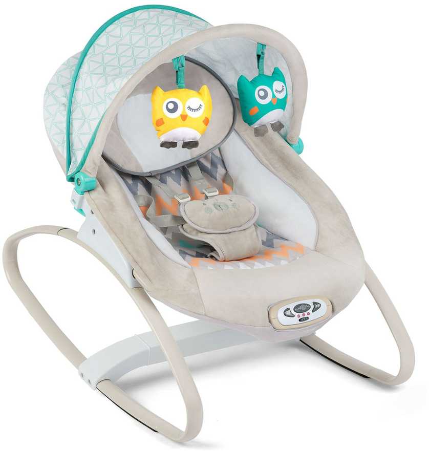 Ricokids šokinėjimo lovelė su vibracija ir muzika - pilka