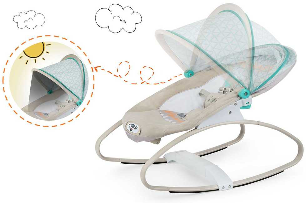 Ricokids šokinėjimo lovelė su vibracija ir muzika - pilka
