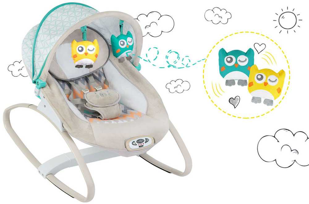Ricokids šokinėjimo lovelė su vibracija ir muzika - pilka