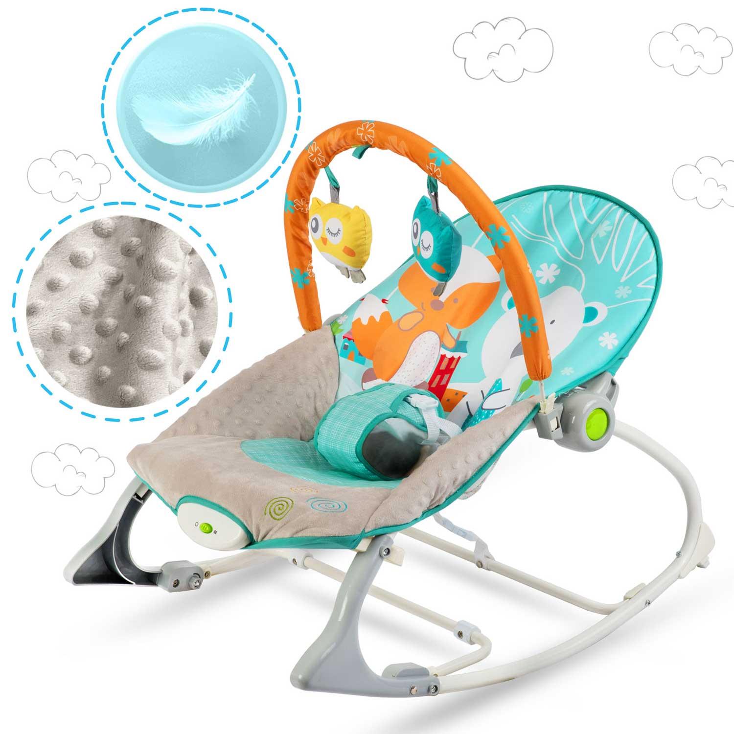 Ricokids šokinėjantis batutas su vibracija - baltas ir mėlynas