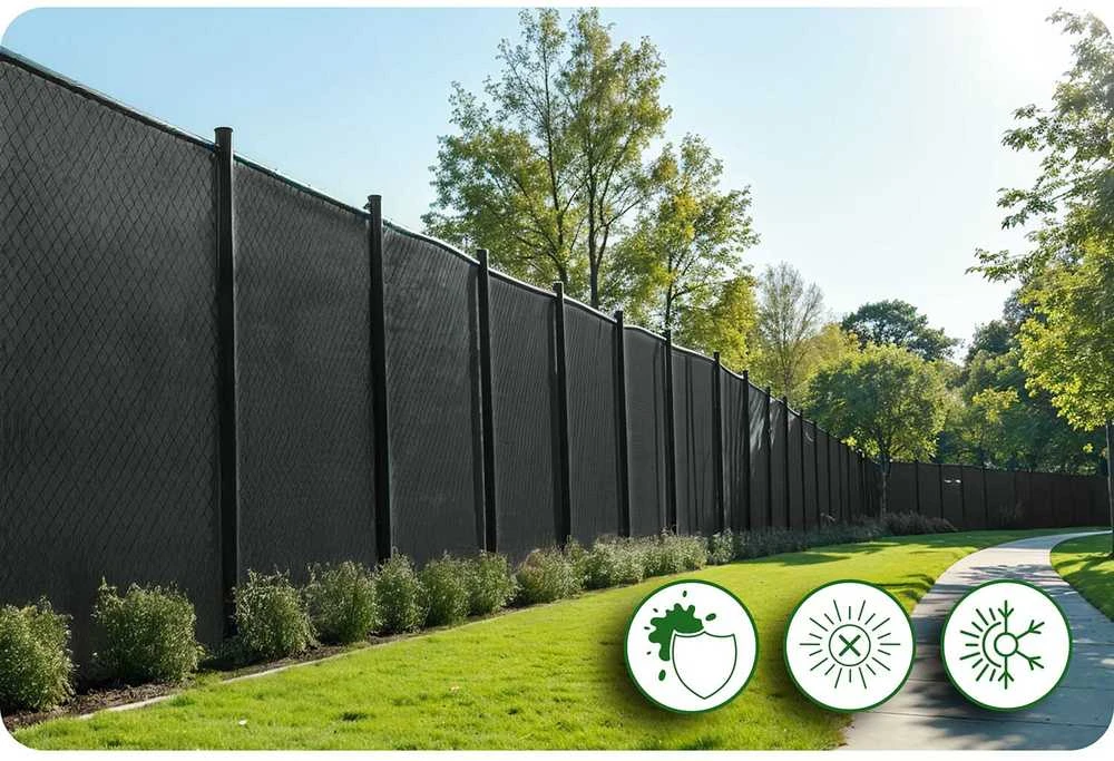 Plonos Tinklelis nuo šešėlių 1,5 x 25 m, 110 g/m² + 50 spaustukų, pilkas
