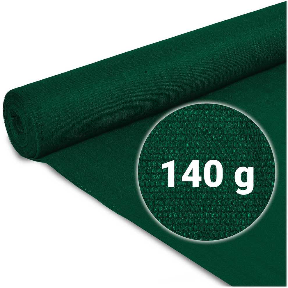 Plonos Tinklelis nuo šešėlių 1,5 x 25 m, 140 g/m², žalias + 50 spaustukų