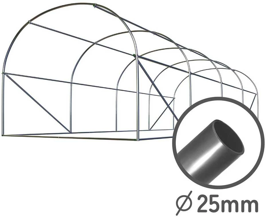Šiltnamis 2,5x4m (10m2) baltas Plonos