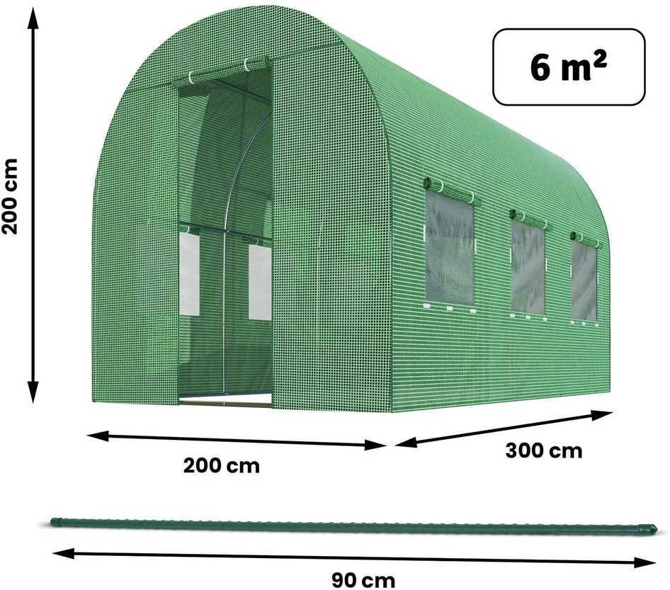 Plonos Plonas 2x3 m (6 m²) sodo tunelis